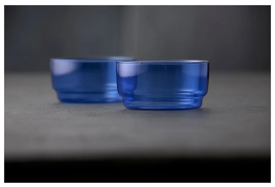 Kék üveg tálka szett 2 db-os 500 ml Torino – Lyngby Glas