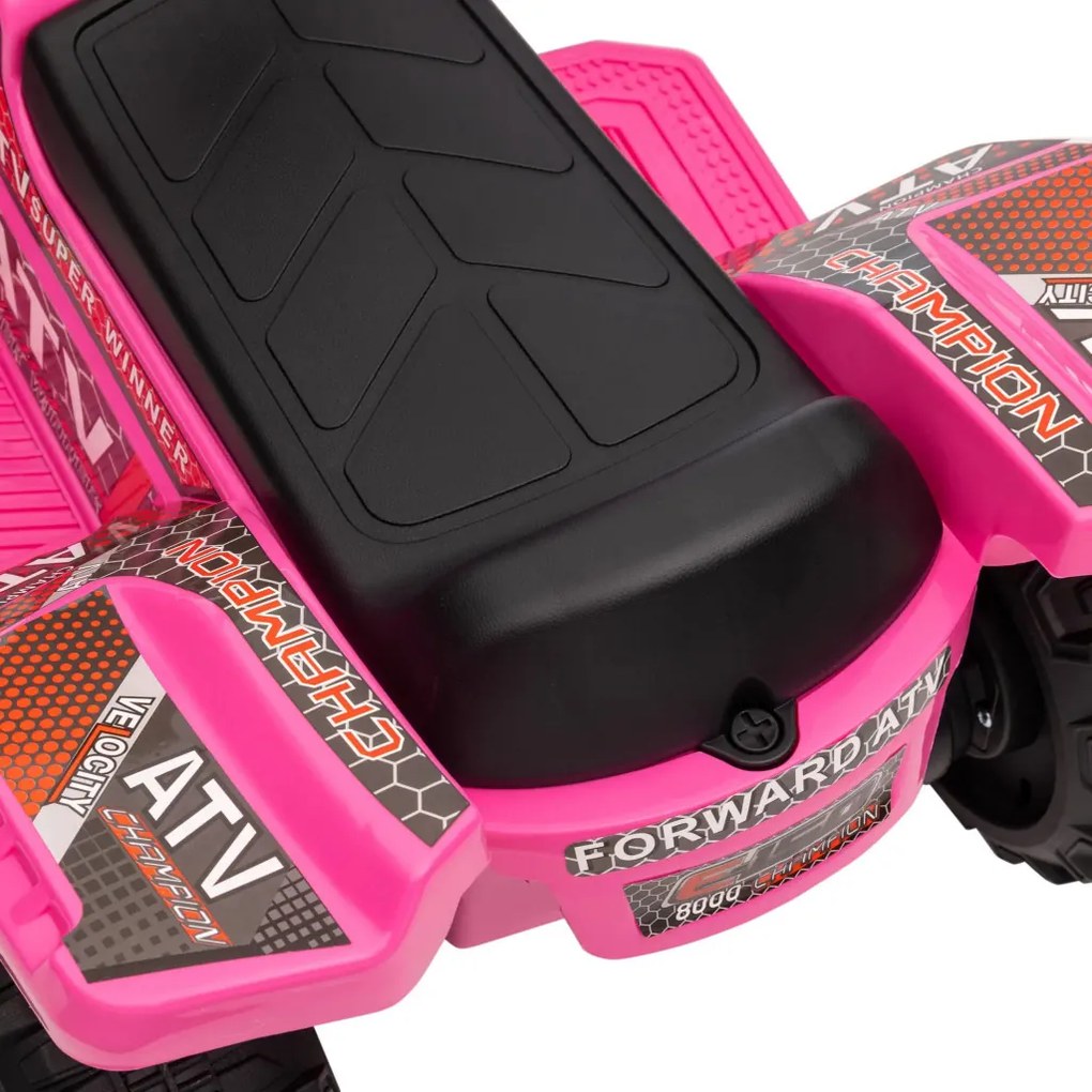 HOMCOM Kids Quad elektromos 6V-os gyerek quad hátrameneti funkcióval, zenével, rózsaszín