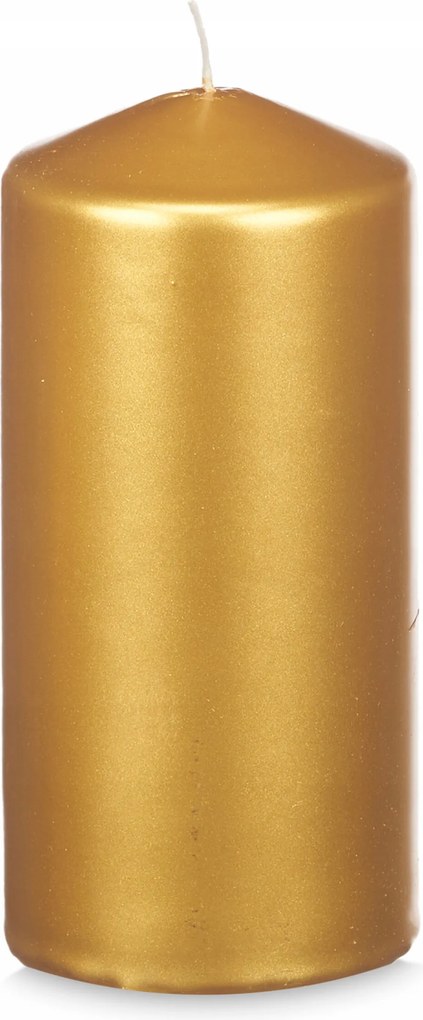 Gyertya Klasszikus Arany Henger 15,5 cm Ø 7 cm Dekorációs Díszgyertya