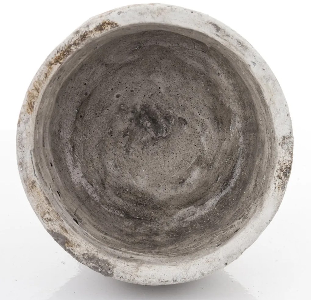 Cyrus design Kaspó cement szürke, barna 19x20x20cm