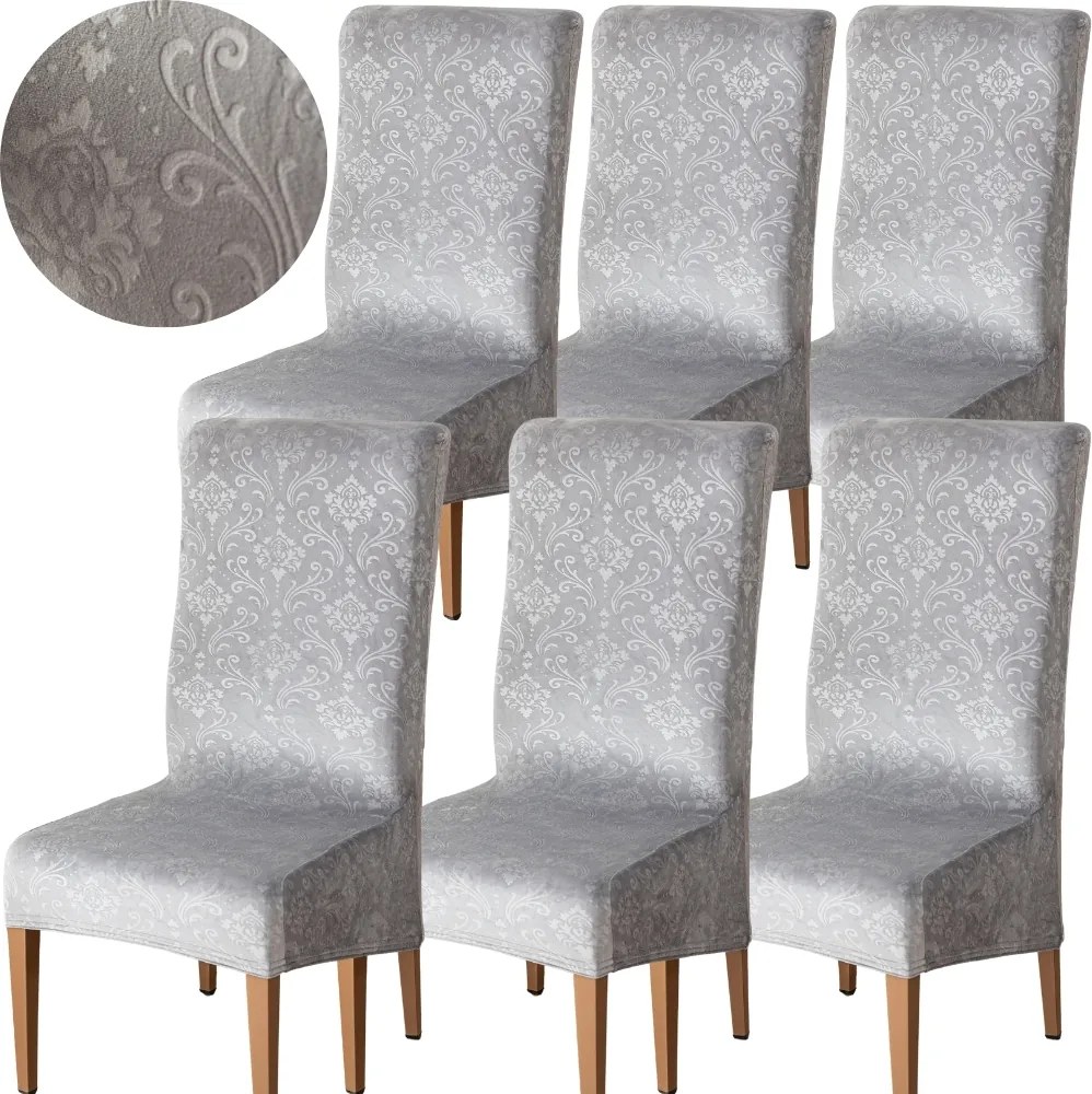 6 Db-os Székhuzat Szett Velúr Hosszúkás Szék Velúr Oeko-tex