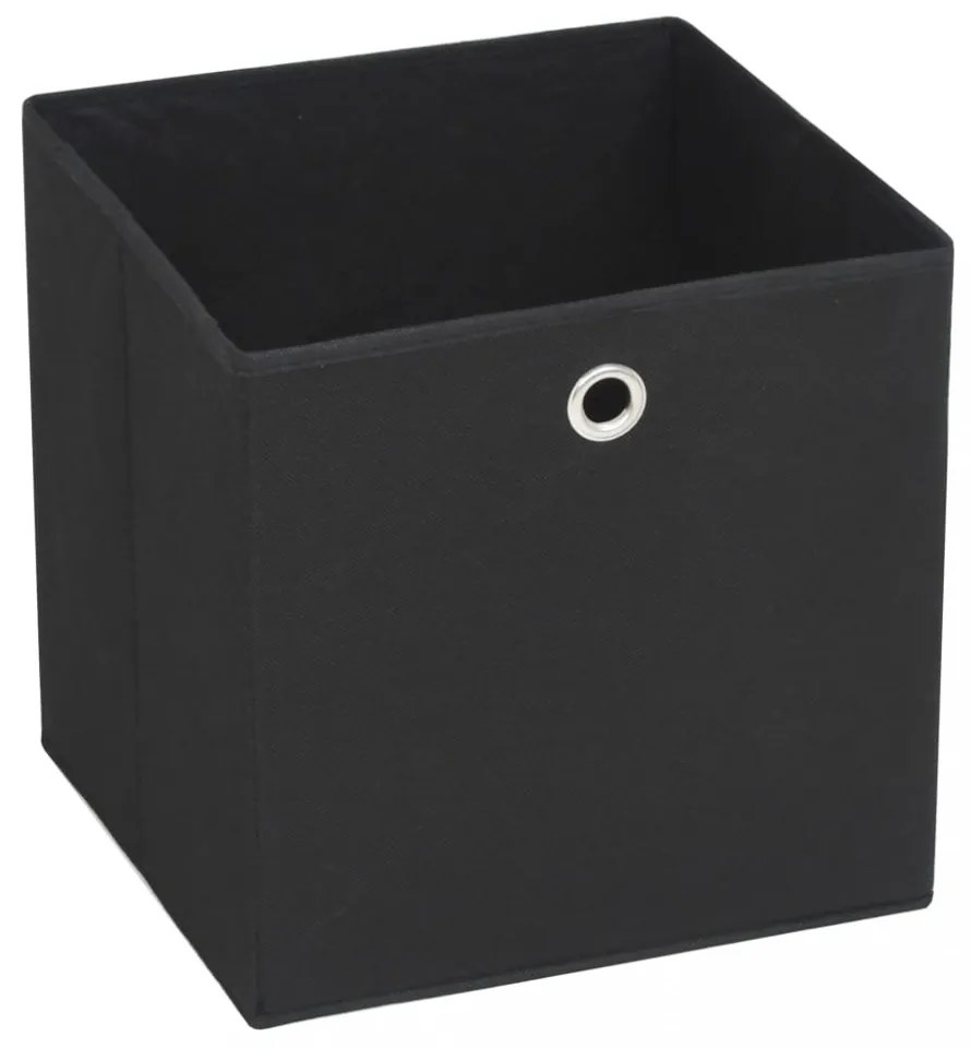 10 db fekete, nem szőtt tárolódoboz 32 x 32 x 32 cm