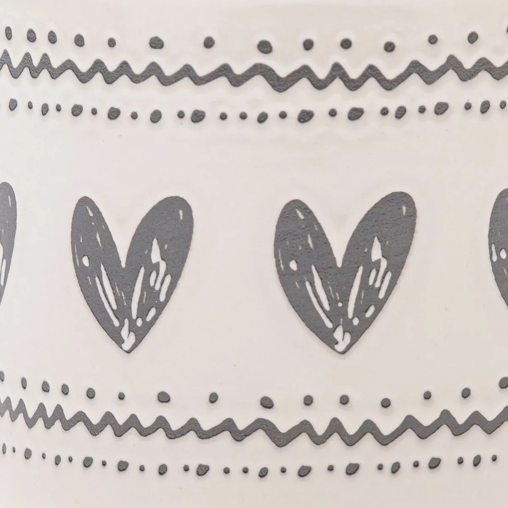 Kerámia bögre Szívek I, 450 ml