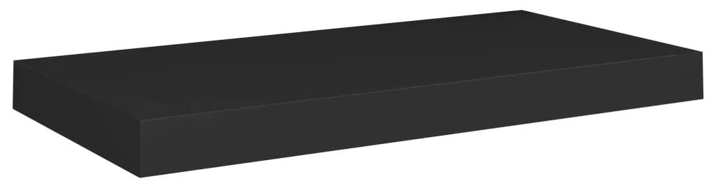 fekete MDF lebegő fali polc 50 x 23 x 3,8 cm