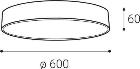 LED2 - LED mennyezeti lámpa MONO SLIM LED/60W/230V 3000K/4000K Ø 60 cm fekete