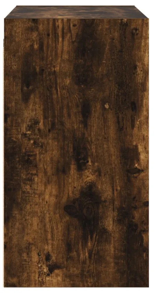 füstös tölgyszínű faliszekrény üvegajtókkal 68 x 37 x 68,5 cm