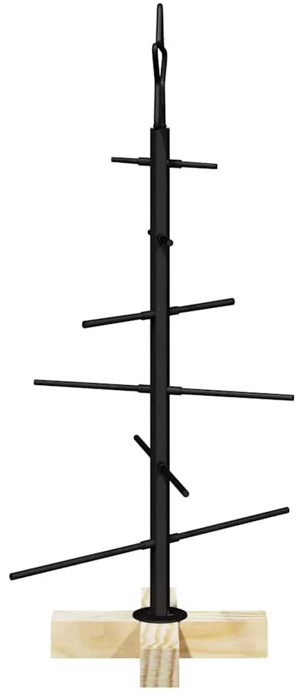 Fém karácsonyfa állvánnyal Fekete 60 cm Porszórt Acél