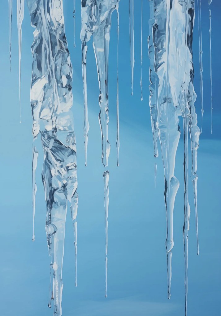 Poszter 70x100cm Kristály jégcsapok