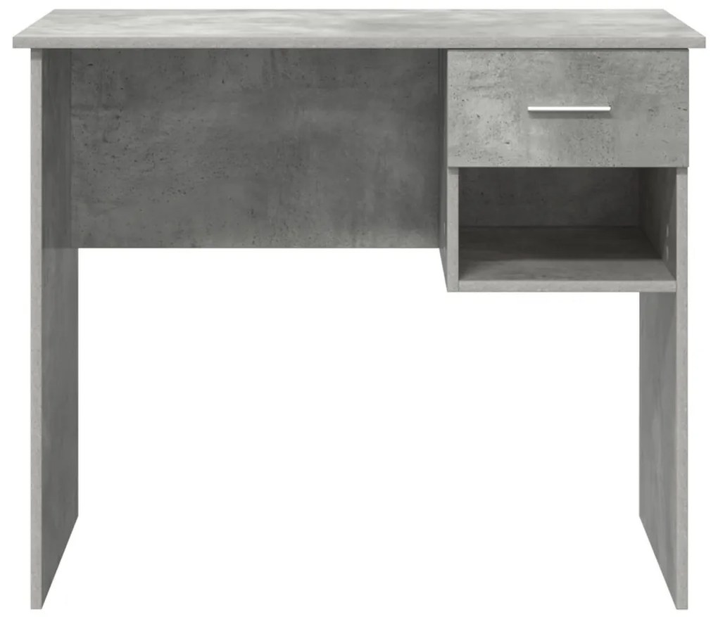 íróasztal tárolóval beton szürke 90x49.5x75 cm Mérnöki fa