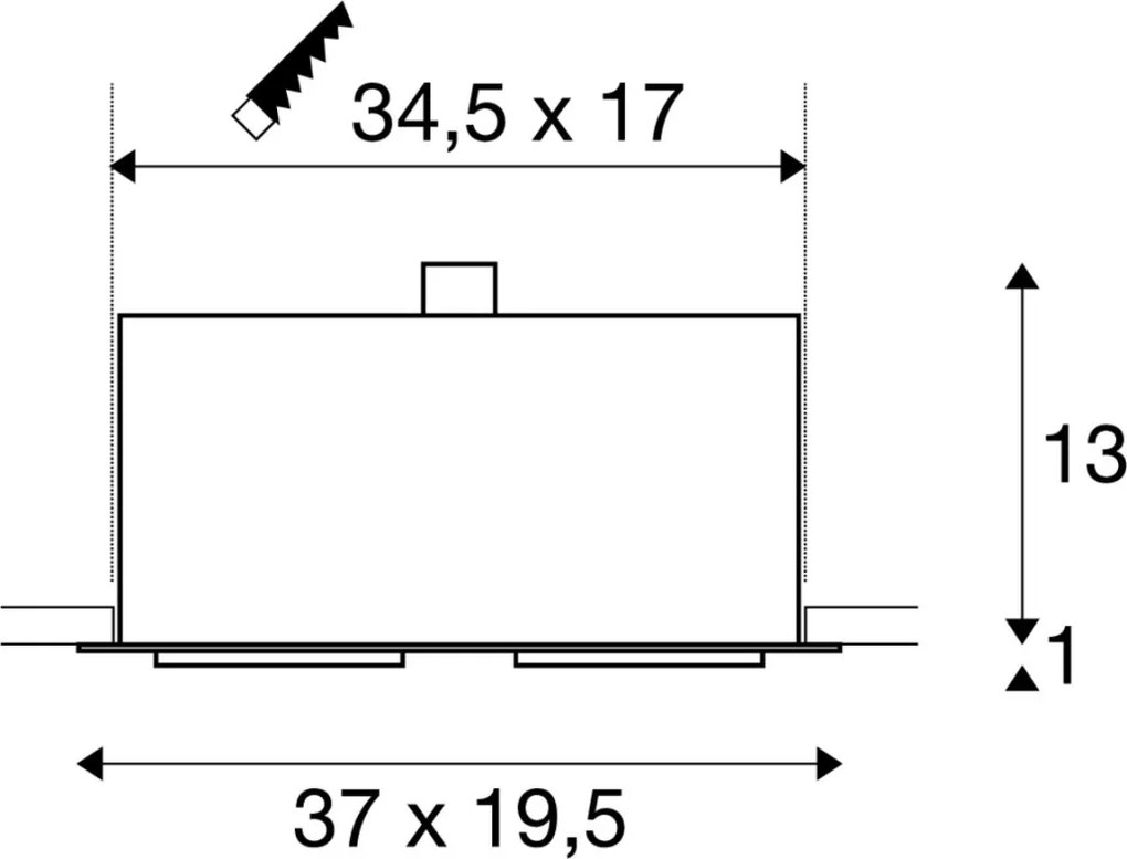 SLV KADUX 115550 Beépíthető spotlámpa 2x75W/GU10/ES111 IP20