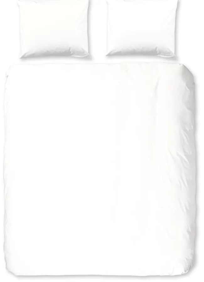 Fehér kétszemélyes hosszabbított flanel ágyneműhuzat 240x220 cm – Good Morning