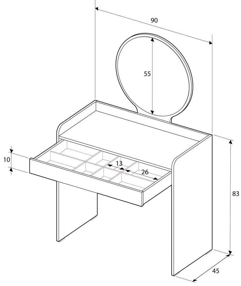 Mink 701 kozmetikai asztal