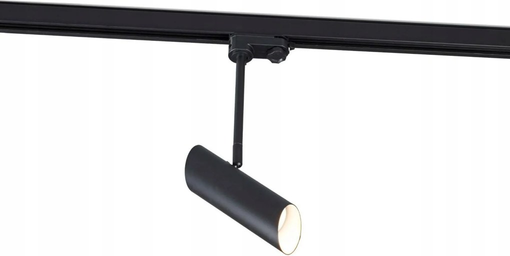 Faro Link fekete színű lámpatest 3 fázisú sínre, forgatható, GU10, 8W, IP20