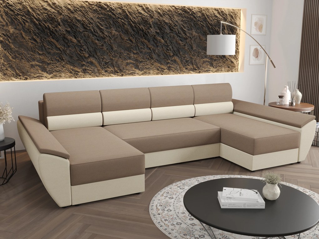 Sarok ülőgarnitúra U Radiant U4 (bézs + krém). 1057542