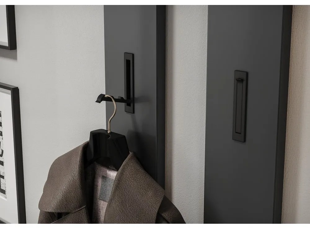 Antracitszürke-natúr színű előszoba bútor Ameca – Germania