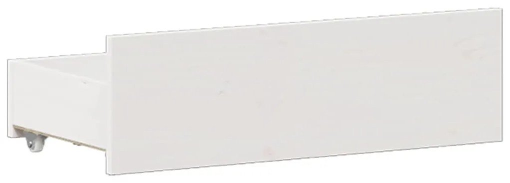 fehér tömör fenyőfa fejtámlás ágykeret matrac nélkül 140x190 cm