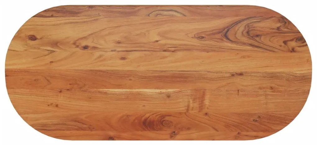 tömör akácfa ovális asztallap 90 x 40 x 2,5 cm