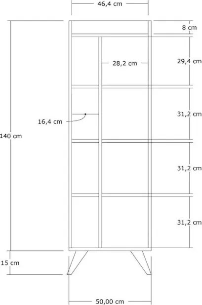 Fürdőszobaszekrény, 50 cm