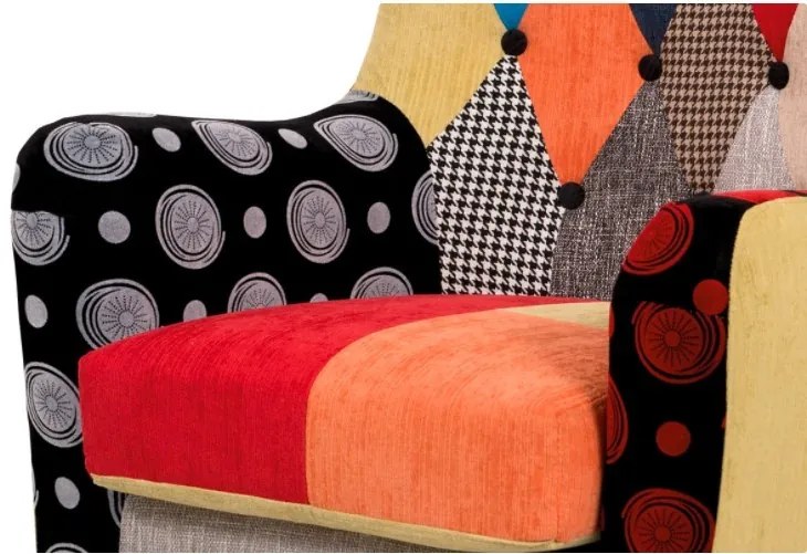 Tv És Pihenő Fotel Patchwork Színben Ak-101