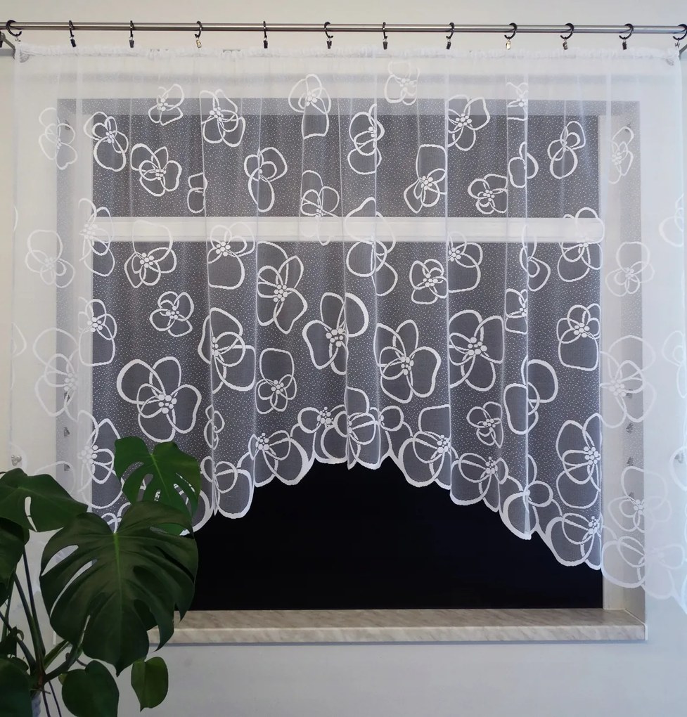 Mg Függöny 4677 Fehér Ív 270x110 kész szalaggal