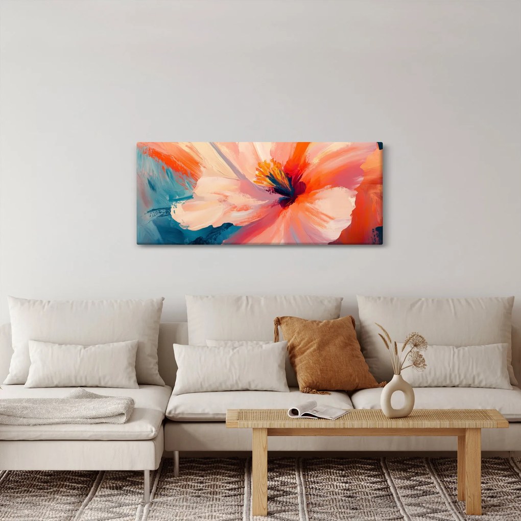 Kép - Festett virág (120x50 cm)