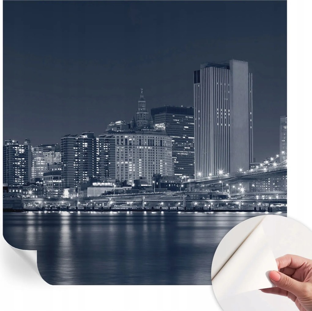 Öntapadós Dekoratív Fotótapéta Hálószobába Éjszakai város 250x250 cm