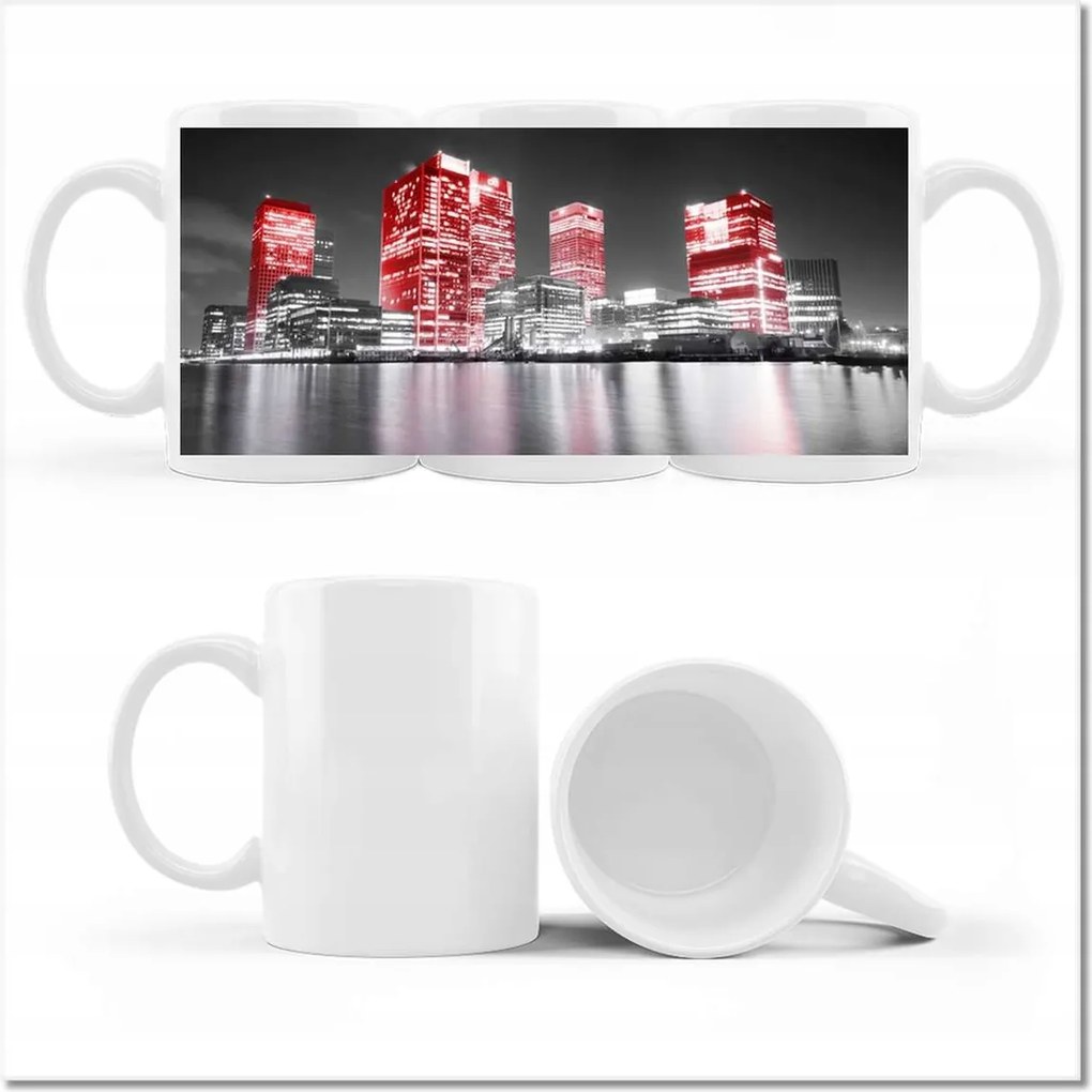 Fotó bögre Piros felhőkarcolók