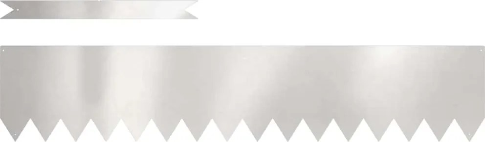 vidaXL Fűszegélyezés 50 pcs Ezüst 100 x 0.05 x 20 cm Rozsdamentes acél