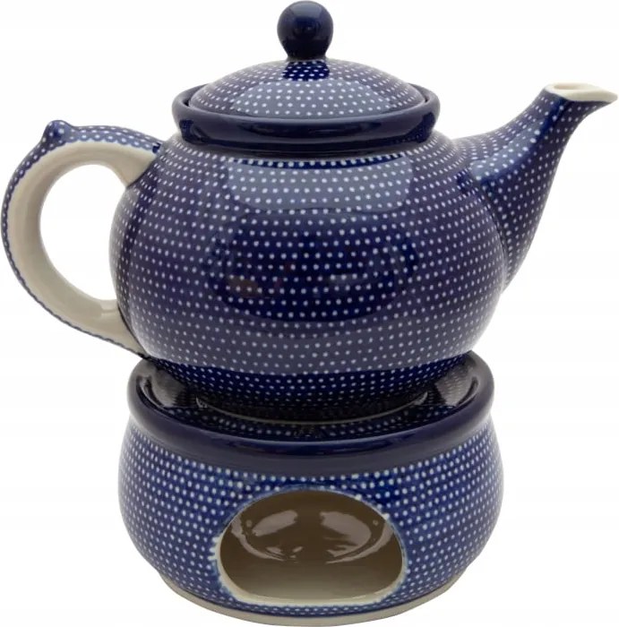 Vízforraló 1.2 l-es teáskanna Bolesławiec melegítővel