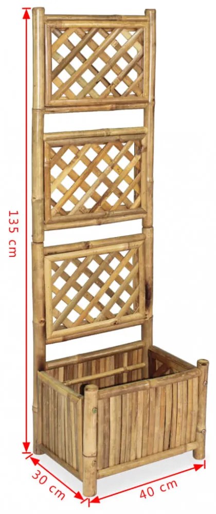bambusz kerti magaságyás apácaráccsal 40 cm