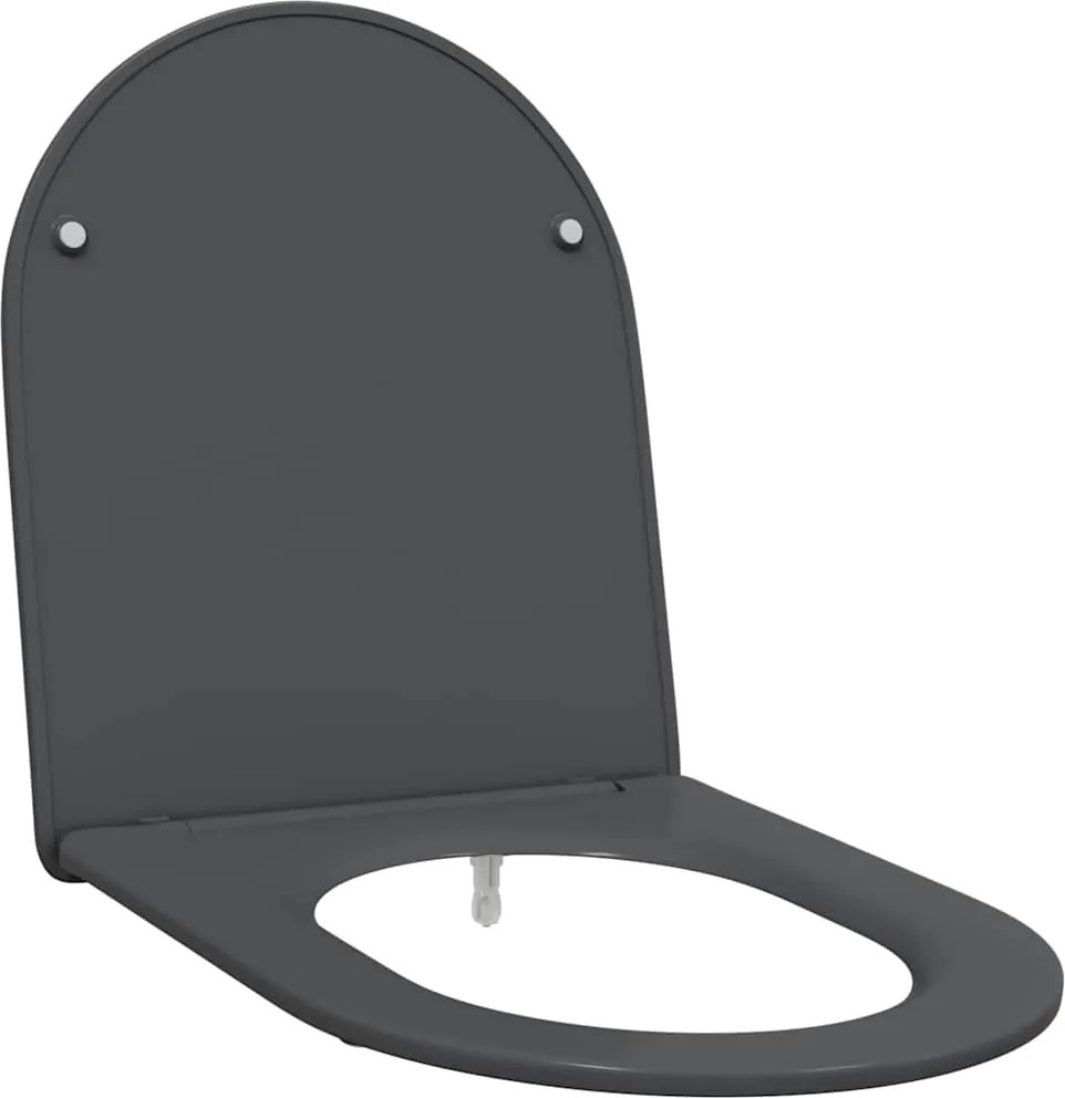 vidaXL WC ülőke Antracit 47 x 36 x 3,4 cm Duroplast