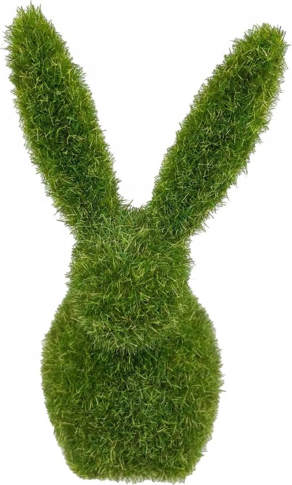Húsvéti Nyuszi flokkolt álló 13cm zöld dekoráció Húsvéti Dekoráció