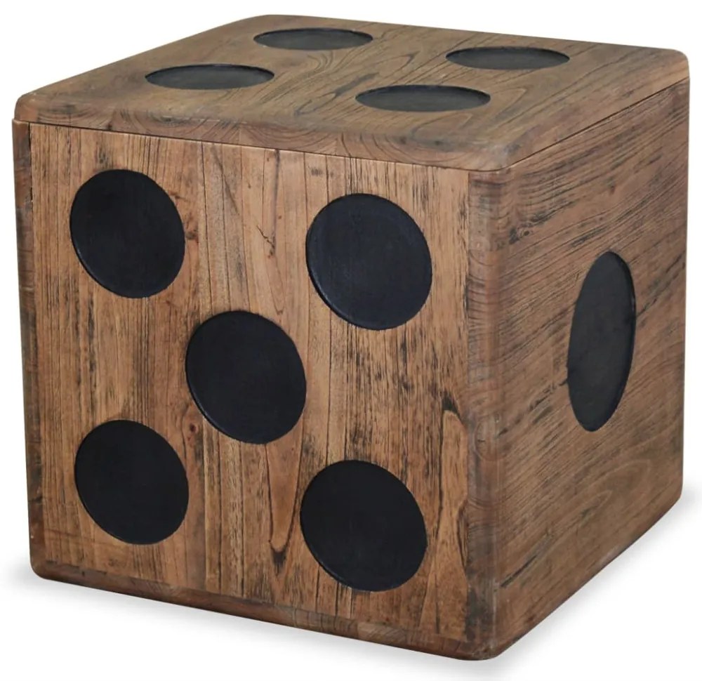 cédrusfa tárolódoboz dobókocka dizájnnal 40 x 40 x 40 cm