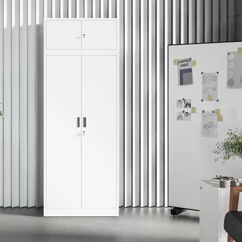 Szekrény-felépítmény, fehér, 800x380x400 mm: EWA
