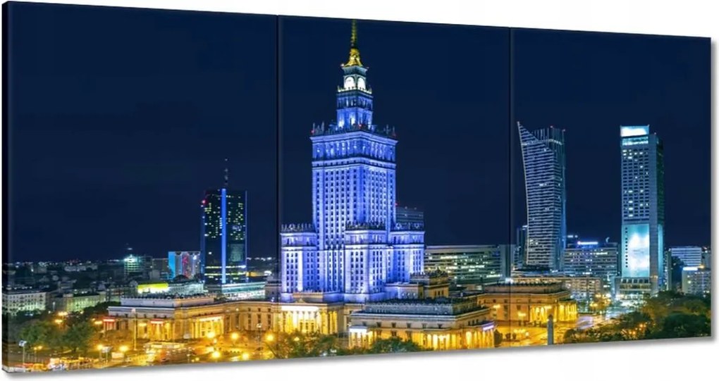 Festmények 180x90 Varsó éjszaka Palota