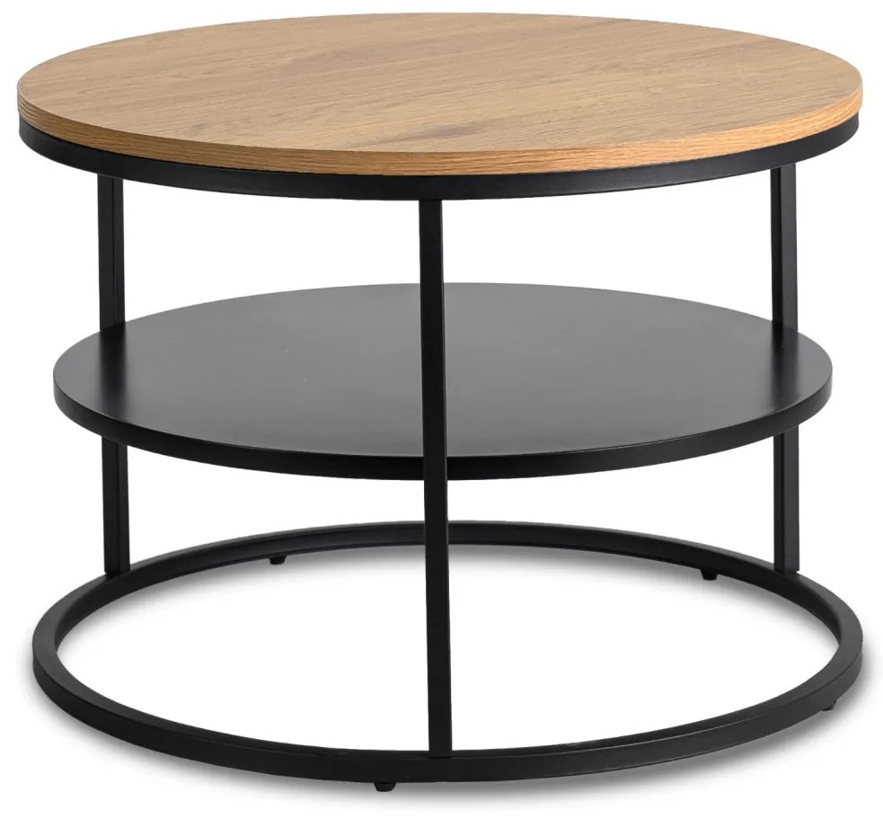 Dohányzóasztal Tölgy/Fekete Színben. BEST