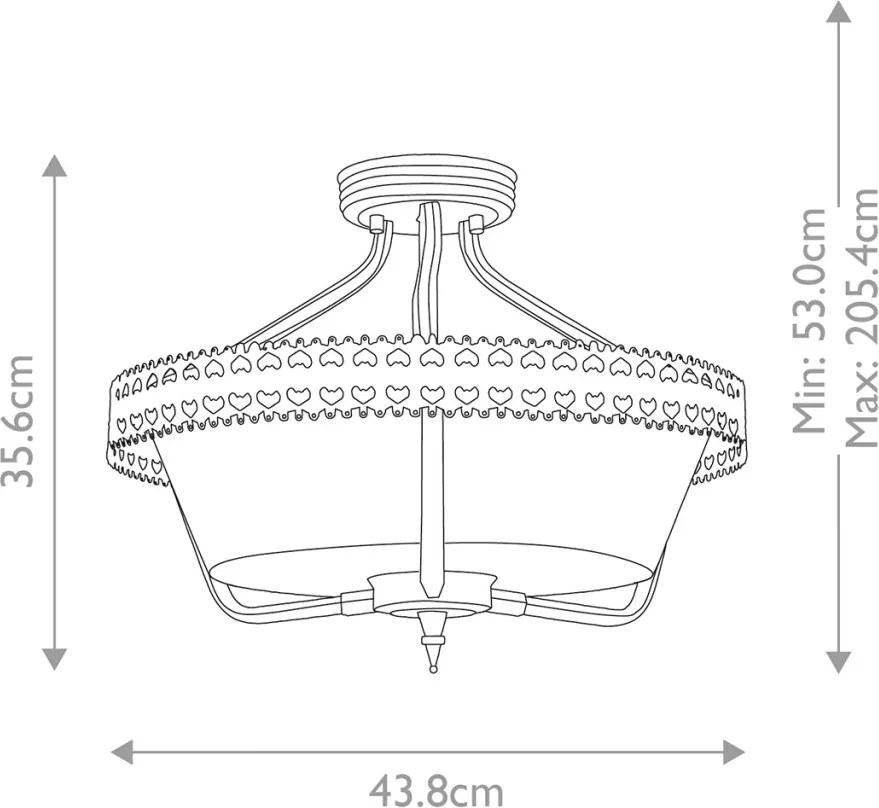 ELSTEAD CROWN-SF CROWN Klasszikus Mennyezeti Lámpa Szürke E27 IP20
