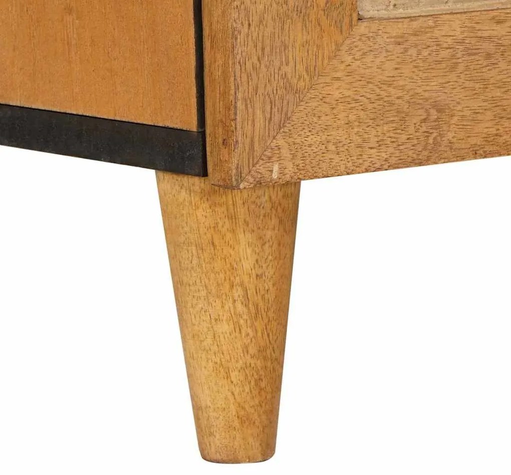 Széf 2 pcs Barna 60 x 33 x 75 cm tömör mangófa