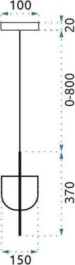 MORETTI MO5465 DROP Egyágú Függesztett Lámpa Fém LED IP20