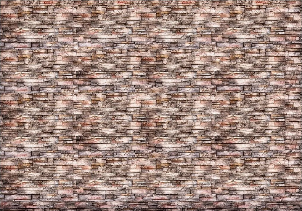 Fotótapéta Tégla fal Rusztikus Loft Bézs Barna Szürke 250x175 +ragasztó