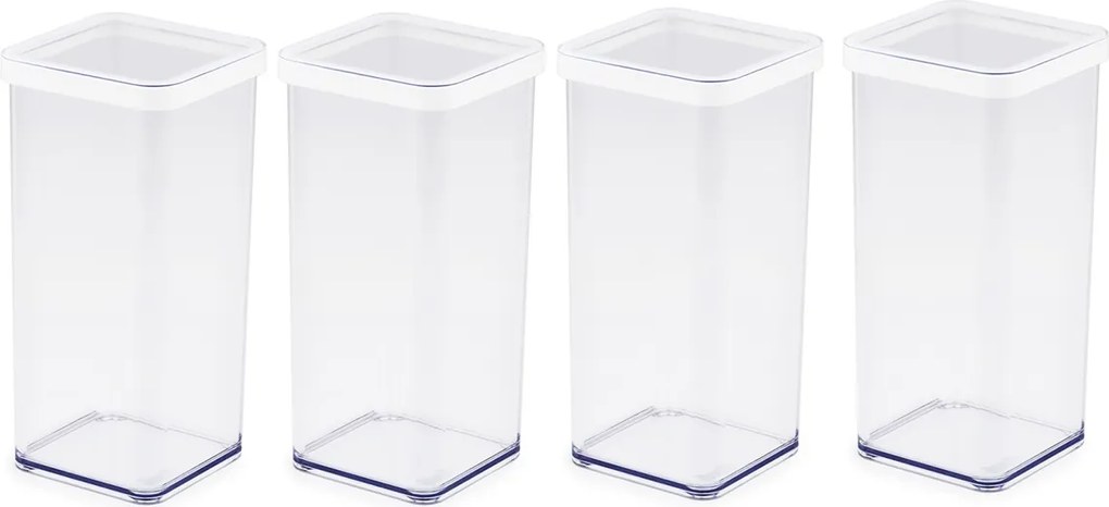 Rotho üvegkészlet Loft fehér 4x1,5l