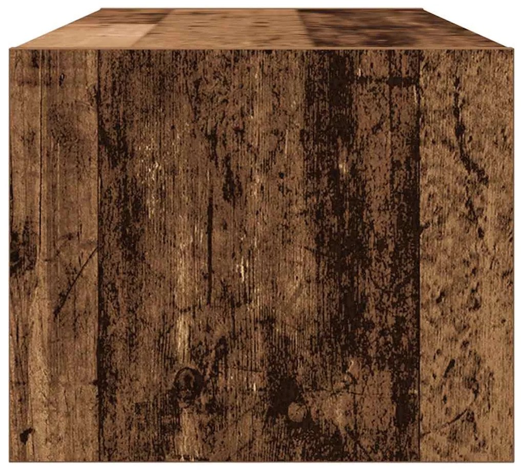 antik fa színű szerelt fa TV-szekrény 80x31x25,5 cm