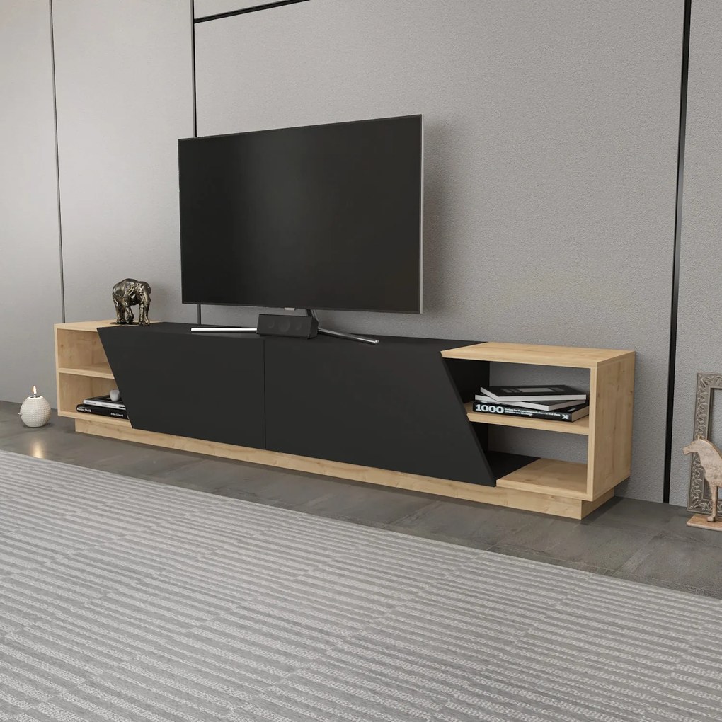 TV szekrény Rhodes - Oak, Anthracite