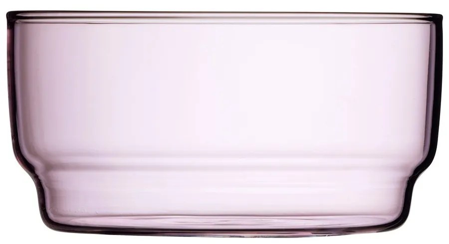 Rózsaszín üveg tálka szett 2 db-os 500 ml Torino – Lyngby Glas