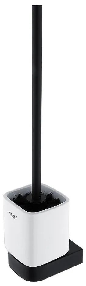 NIMCO NKC 30094KN-90 - Falra szerelhető WC kefe NIKAU fehér/matt fekete