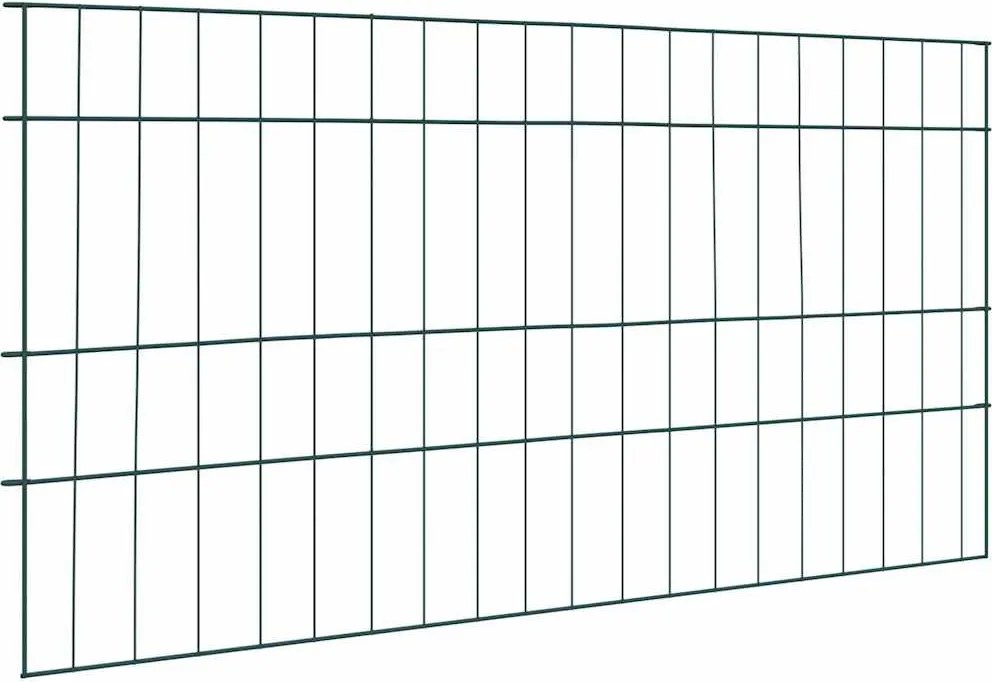 vidaXL Tó Kerítés Készlet 5 pcs Zöld 100 x 50 cm Acél