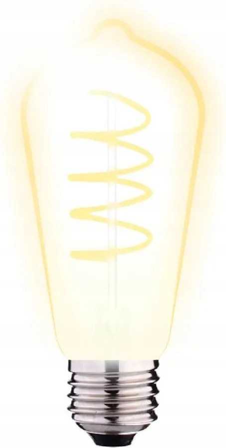 EDS010WW Led izzó ST64 E27 4W 300lm 3000K dekoratív Inq spirállal
