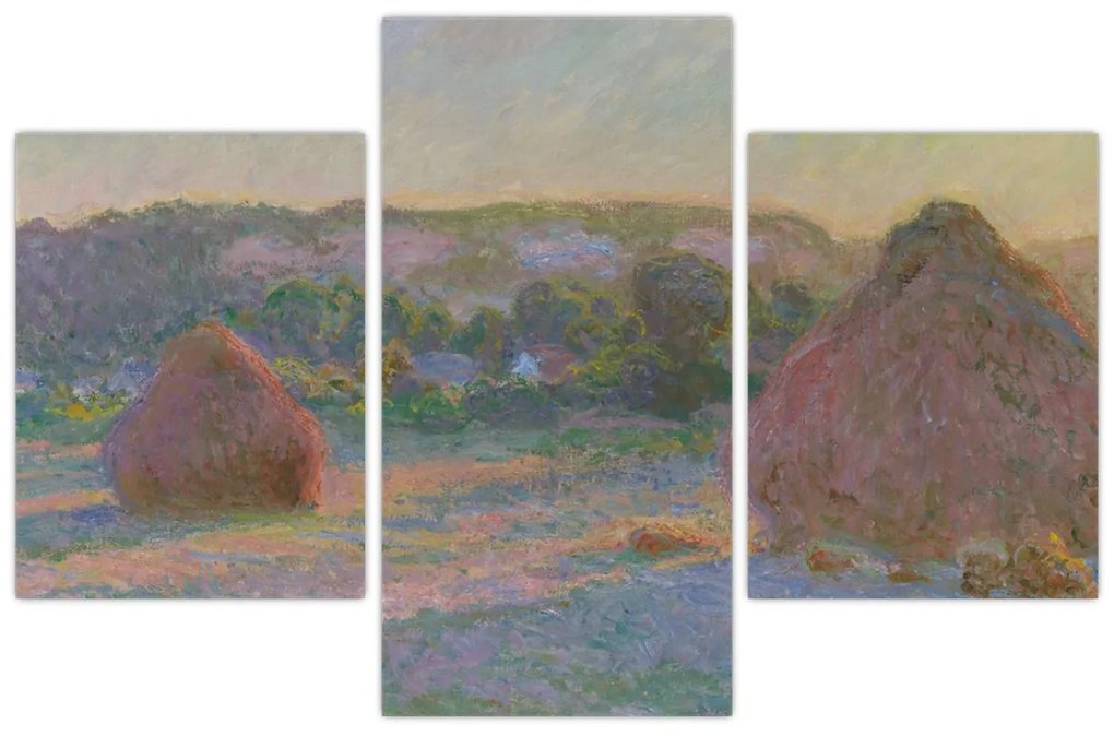 Kép - Claude Monet, Stacks of Wheat (End of Summer) , reprodukciók (90x60 cm)