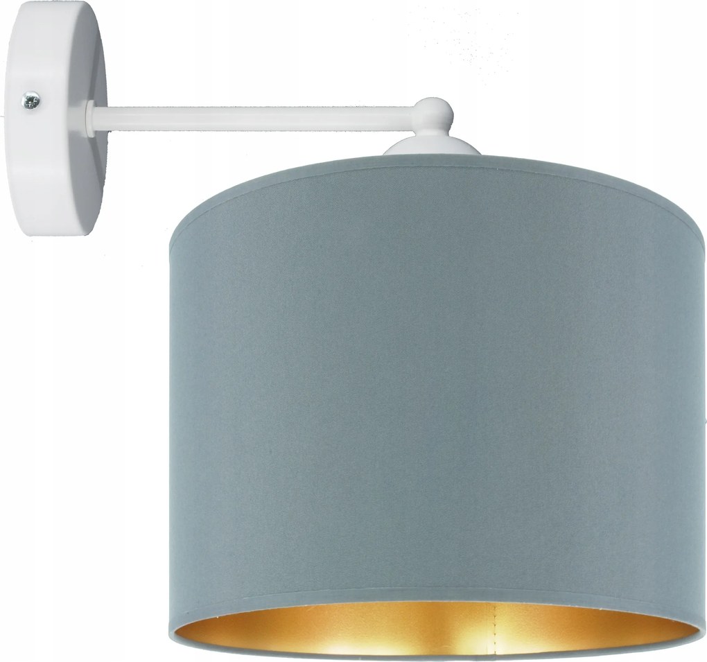 Modern fali lámpa szürke lámpabúra 20cm, nappali, Led Új