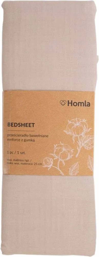 Lauko renforce lepedő bézs 180x200 cm Homla